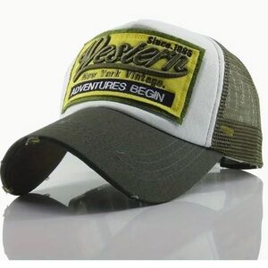 SALE Vintage style distressed trucker hat